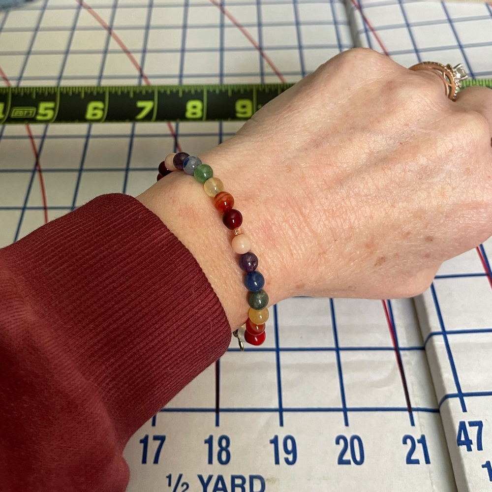 Chakra Bracelet with natural stones Reiki infused - Picture 8 of 12